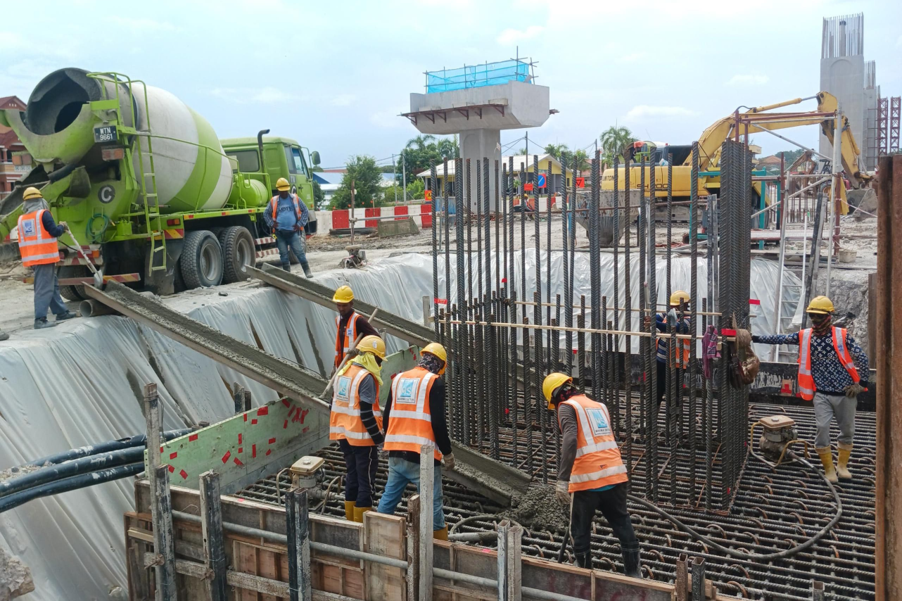 Construction of Marang Bridge Foundation Image